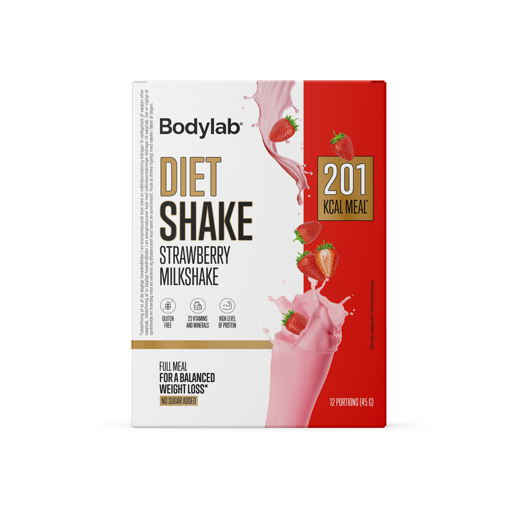 Bodylab Diet Shake (12 x 45 g) - Strawberry Milkshake