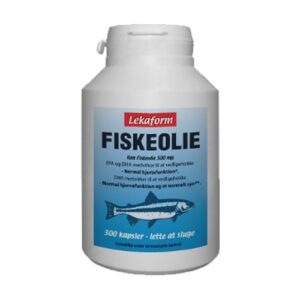 Lekaform Fiskeolie 500 mg ren fiskeolie (300 kapsler)