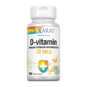 Solaray D-vitamin 30 Âµg - 100 kaps.