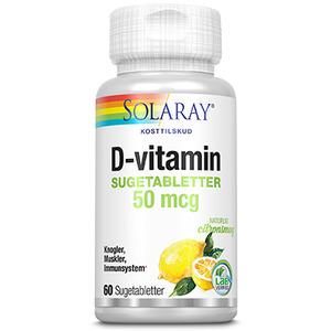 Solaray D-vitamin 50 Âµg - 60 sugetabl.