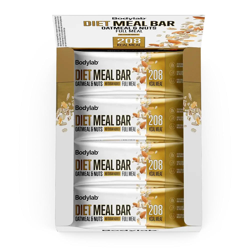 Bodylab Diet Meal Bar - oatmeal & nuts, 12x55 g