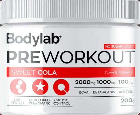 Bodylab Pre Workout Sweet Cola, 200 g.
