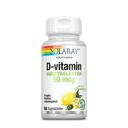 D-vitamin 50 mcg - 60 tabletter - Solaray