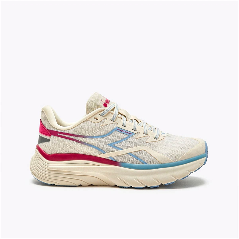 Diadora Womens Equipe Nucleo Løbesko - Hvid/Rød