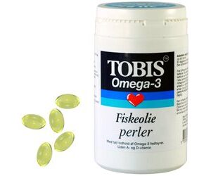 Tobis fiskeolie omega 3 perler 500 mg - 200 kapsler