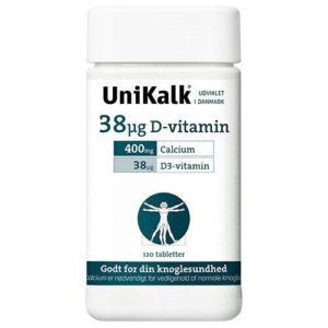 Unikalk 38 Âµg D-vitamin, 120tab