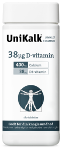 Unikalk Calcium 38 µg D-vitamin - 180 tabl.