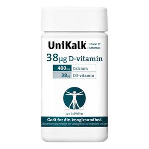 Unikalk 38 Âµg D-vitamin - 120 tabl.