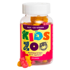 Kids Zoo Kalk + D-vitamin Tyggedyr 60 stk.