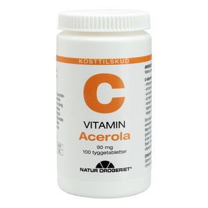 Natur-Drogeriet Acerola m. C-vitamin - 100 tyggetabl.