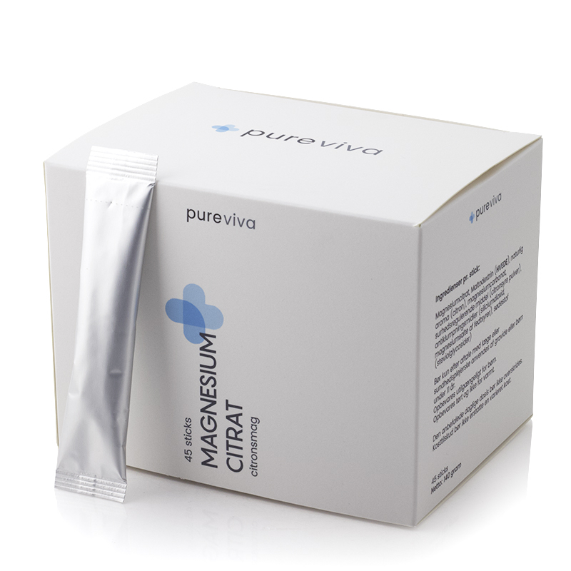 Pureviva Magnesium Citrat (Citron) (45 stk)