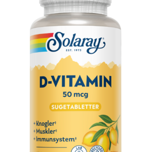 Solaray D-vitamin 50 mcg - 60 sugetabletter