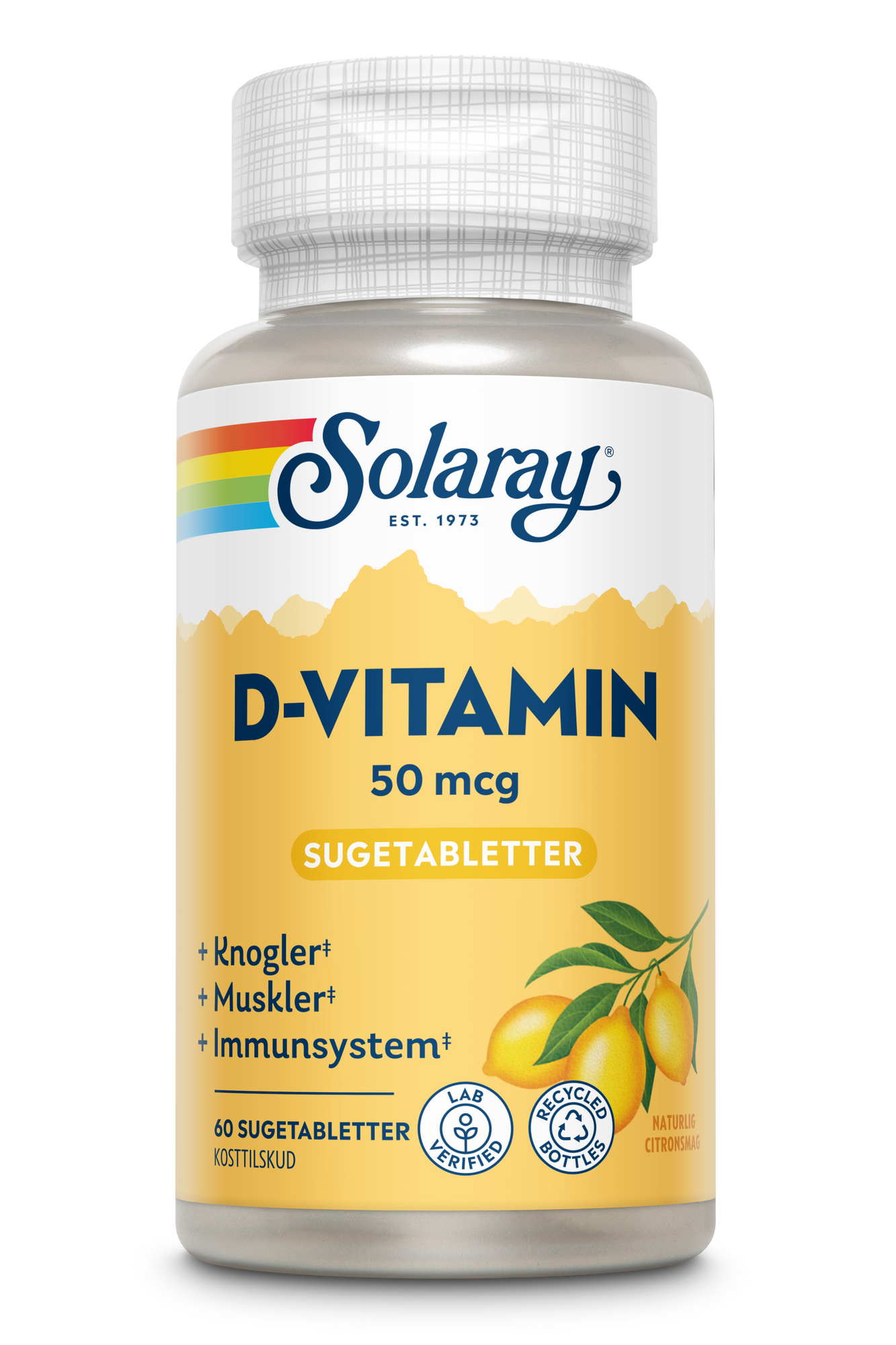 Solaray D-vitamin 50 mcg - 60 sugetabletter