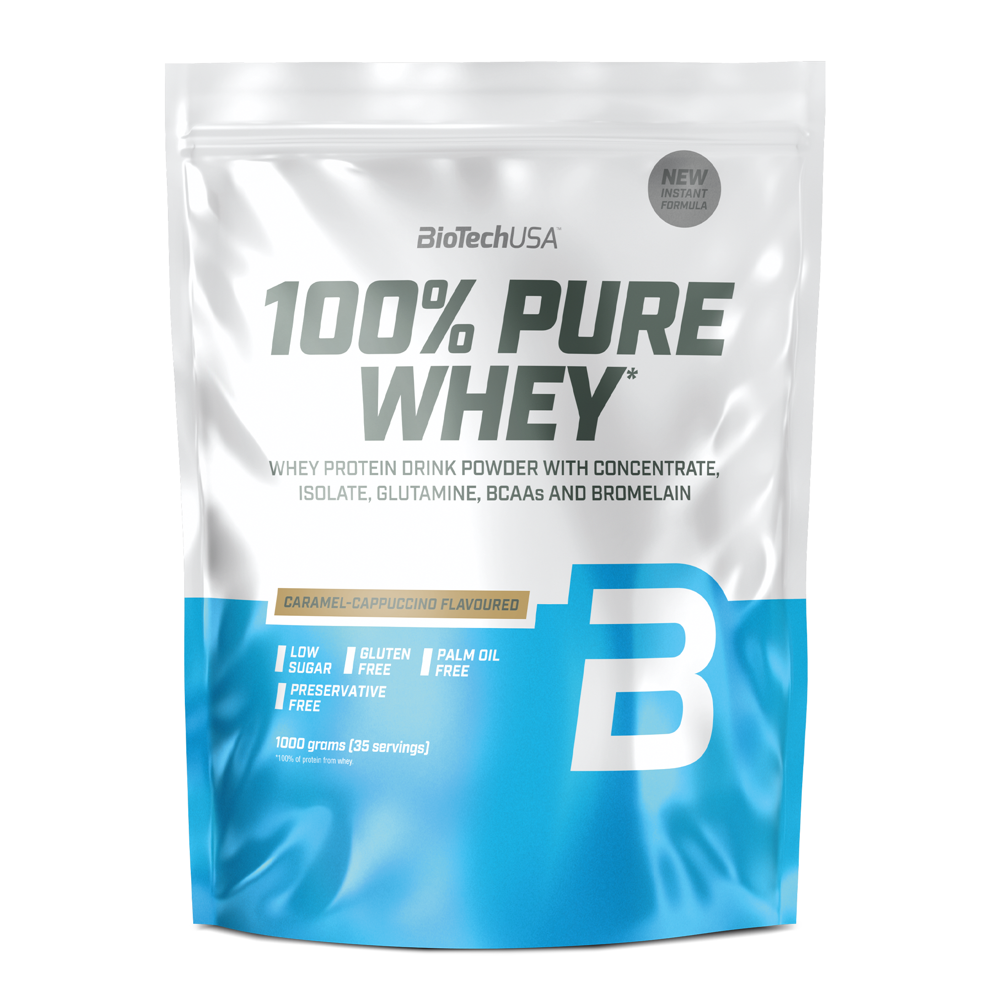 BioTechUSA Pure Whey (1kg) - Caramel Cappuccino - Proteinpulver
