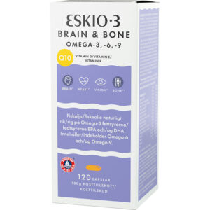 Eskio-3 Brain & Bone Omega 3, 6, 9 - 120 Kapsler