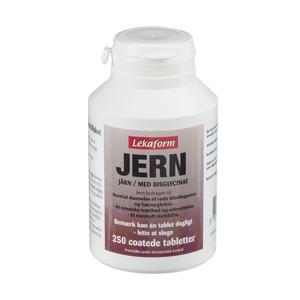 Lekaform Jern - 250 tabl. jerntilskud mod jernmangel