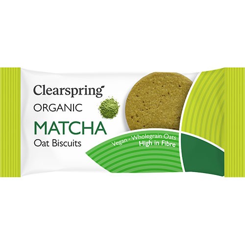 Matcha Oat Biscuits Økologisk - 40 gram