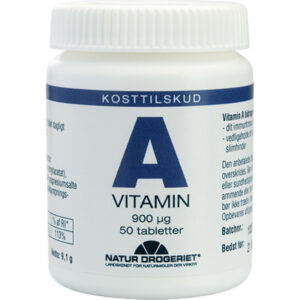 Natur-Drogeriet A-vitamin 3000 I.e. - 900 mcg - 50 Tabletter