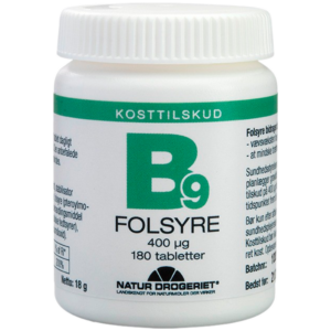Natur Drogeriet Folsyre B9 (180 tabletter)