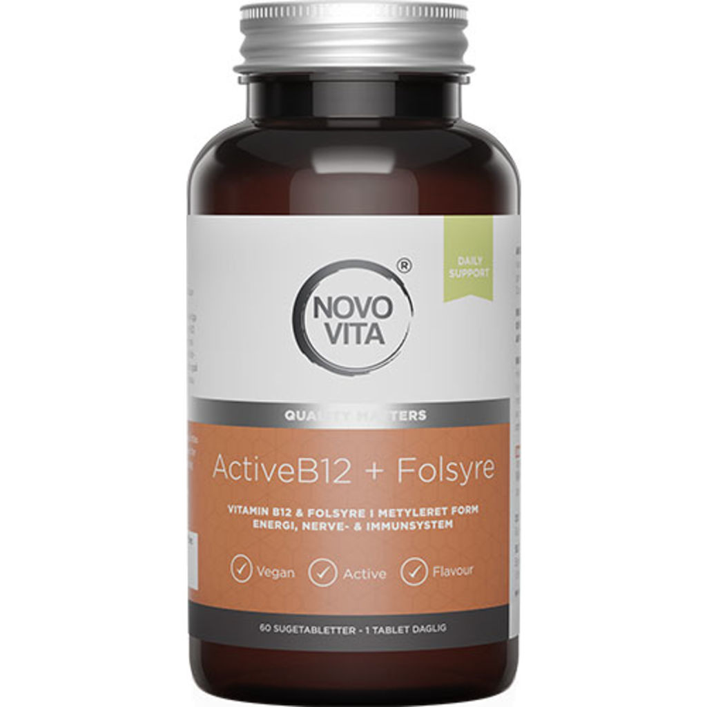 Novo Vita ActiveB12 + Folsyre - 60 Tabletter