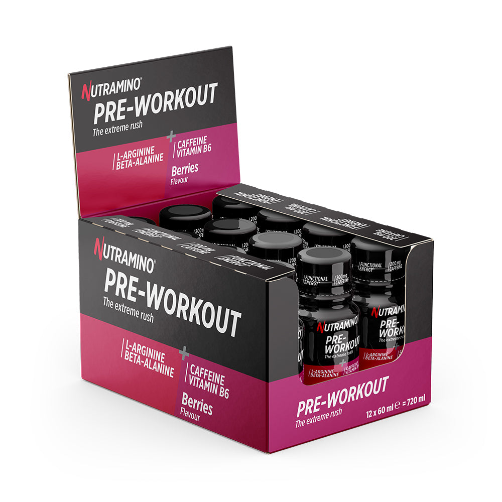 Nutramino Pre-Workout Shot - Berries (12x 60ml) - Energi