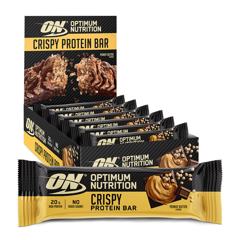 Optimum Nutrition Crispy Protein Bar - Peanut Butter (10x65 g) - Proteinbarer
