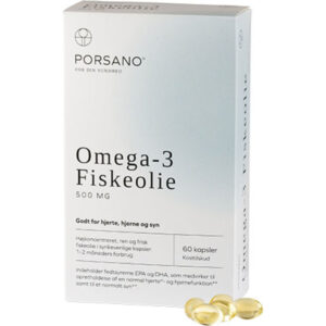 Porsano Omega-3 Fiskeolie - 60 Kapsler