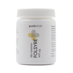 Pureviva Folsyre 400 µg (180 tabl)