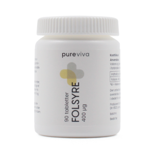 Pureviva Folsyre 400 µg (90 tabl)