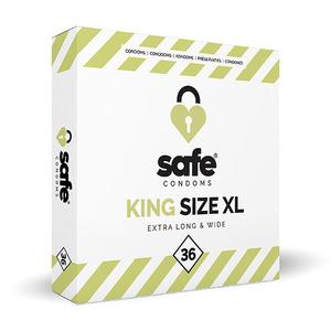 SAFE kondomer, King Size XL Extra Long & Wide - 36 stk.