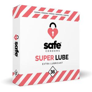 SAFE kondomer, Super Lube Extra Lubricant - 36 stk.