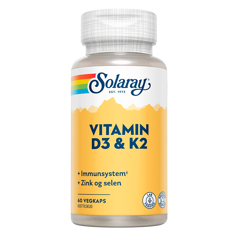 Solaray Vitamin D3 & K2 (60 kaps)