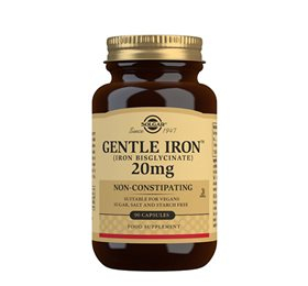 Solgar Jern skånsom 20 mg - 90 kap. jerntilskud mod jernmangel