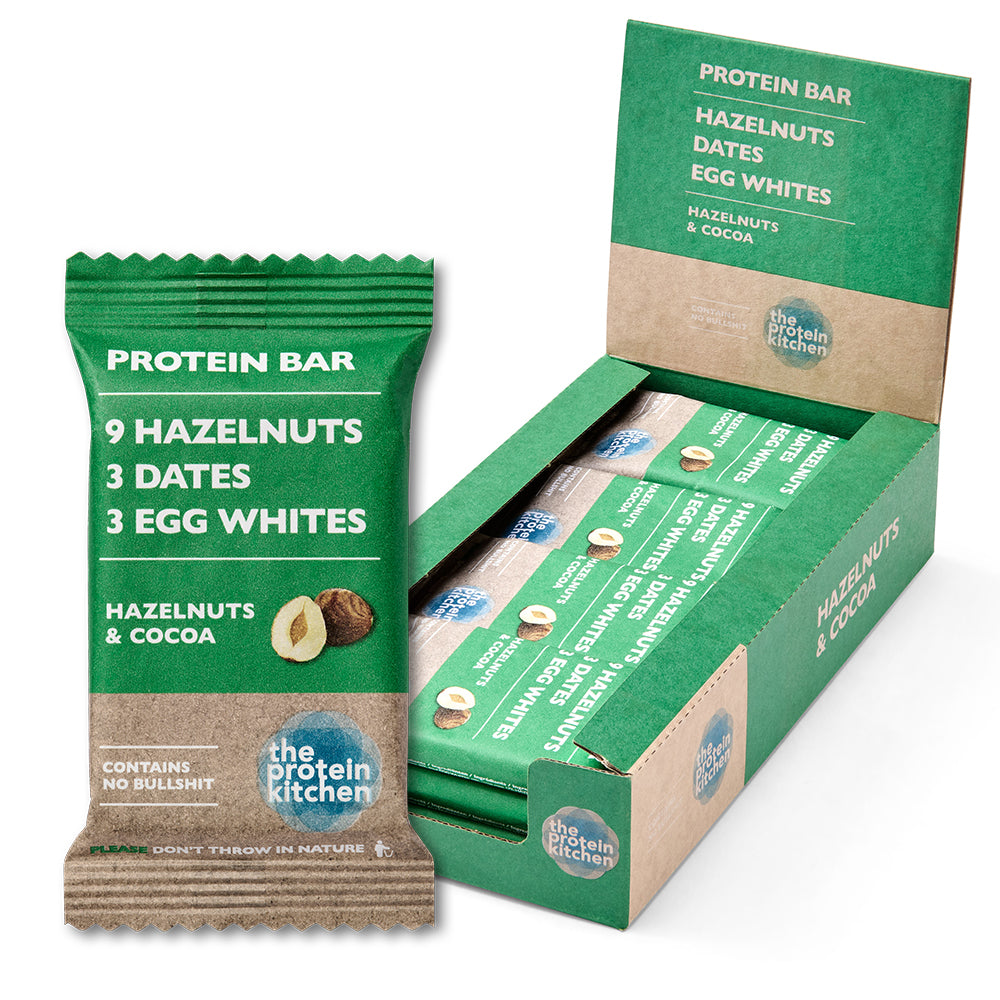 The Protein Kitchen Bar - Cocoa & Hazelnuts 12x 55g - Proteinbarer