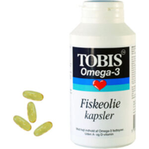 Tobis Fiskeolie Omega 3 - 1000 mg - 120 Kapsler