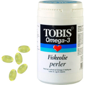 Tobis Fiskeolie Omega 3 Perler - 500 mg - 200 Kapsler