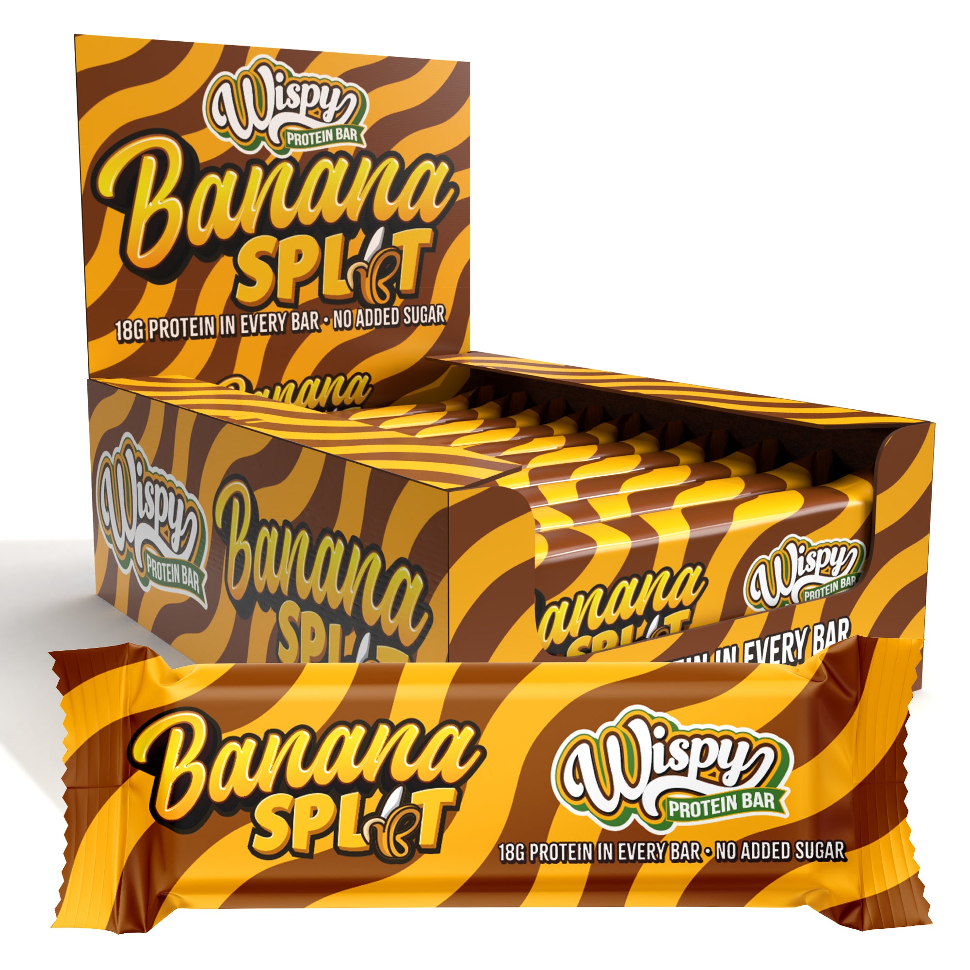 Wispy Protein Bar - Banana Split (10x 55g) - Proteinbarer