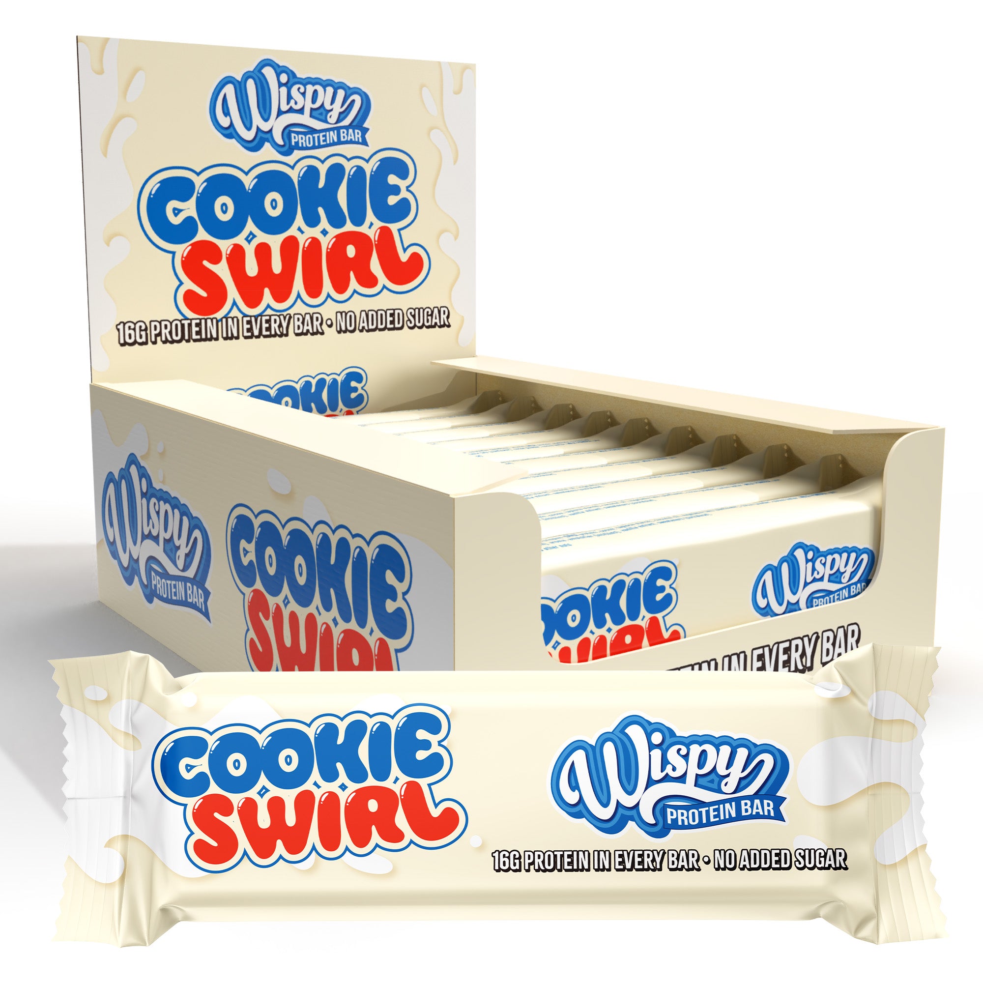 Wispy Protein Bar - Cookie Swirl (10x 55g) - Proteinbarer