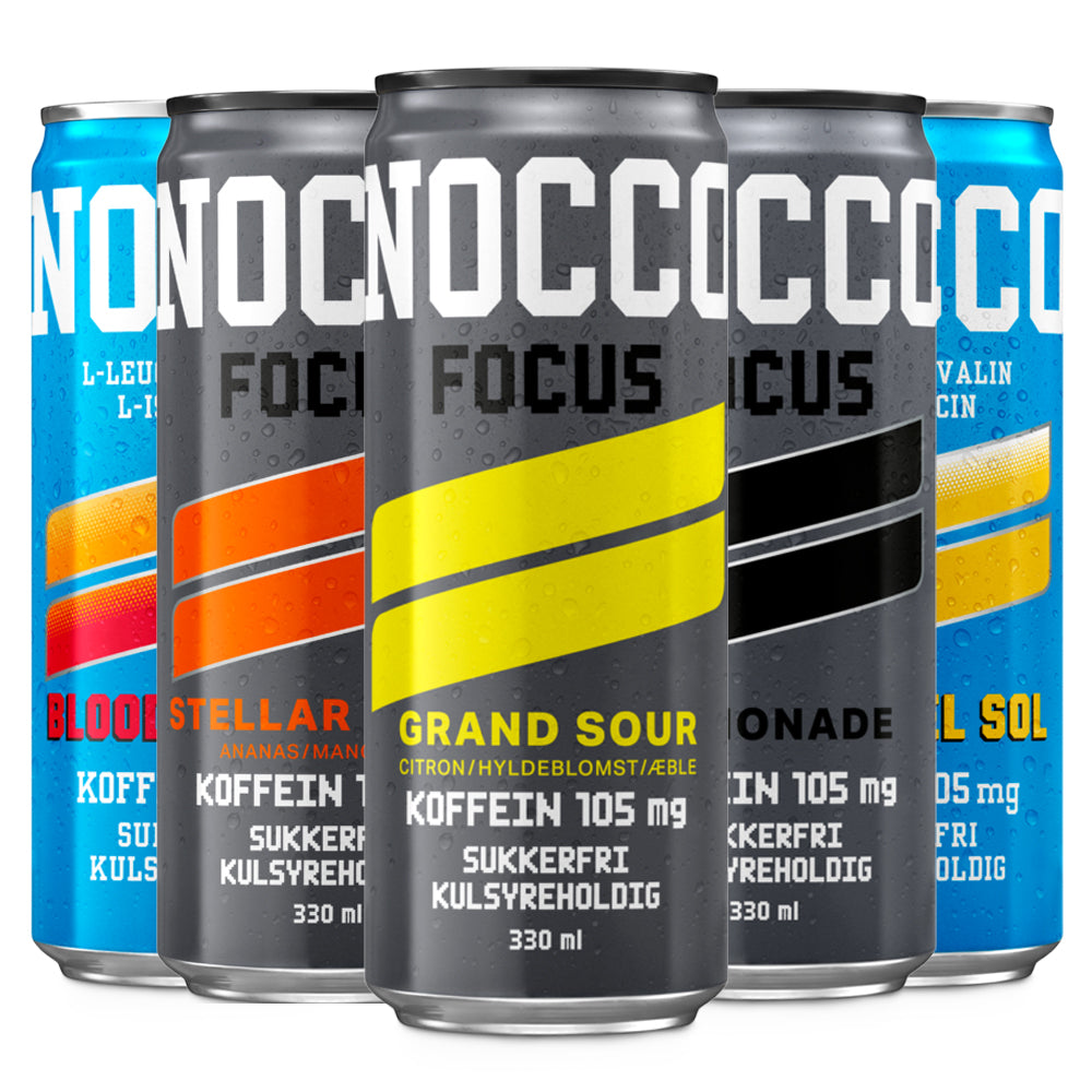 NOCCO (24x330ml) - Bland selv NOCCO | Læskende og sukkerfri energidrik med koffein & BCAA