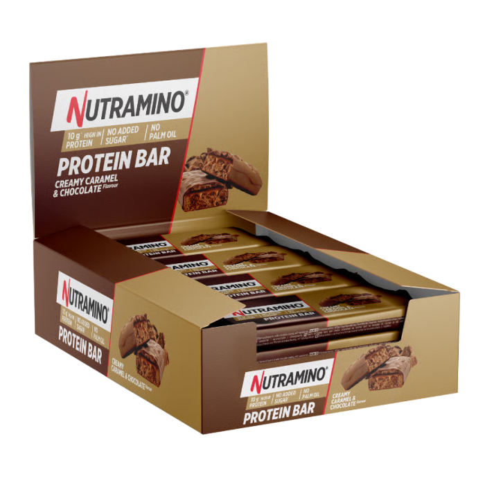 Nutramino Creamy Caramel & Chocolate Protein Bar (12 x 55 g)