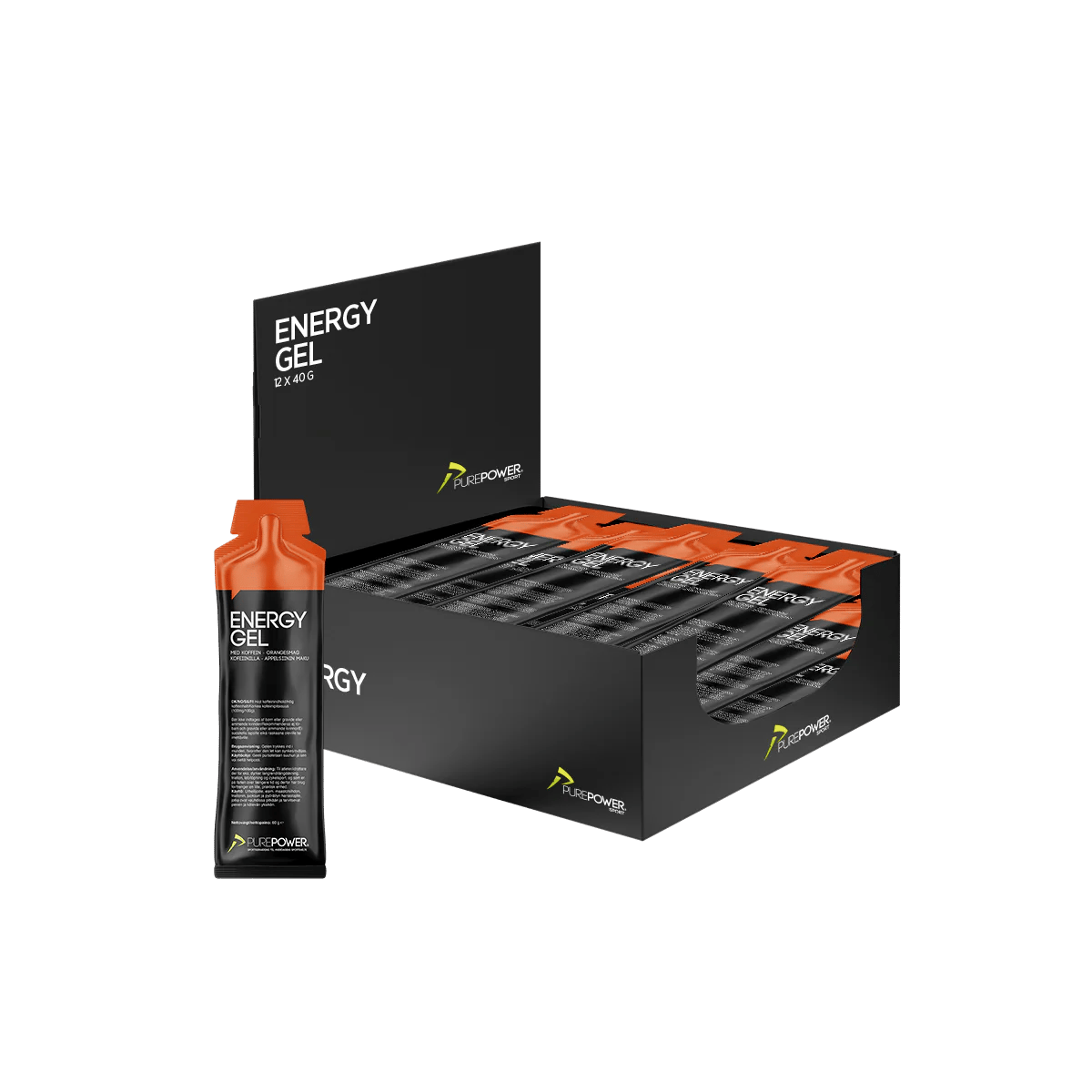 PurePower Energy Gel Koffein Appelsin (12x60 g)