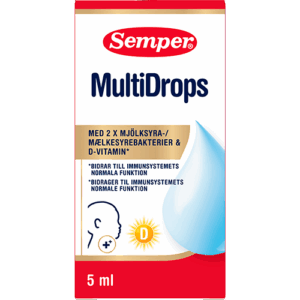 Semper Multidrops Mælkesyrebakterier & D-Vitamin (5 ml)