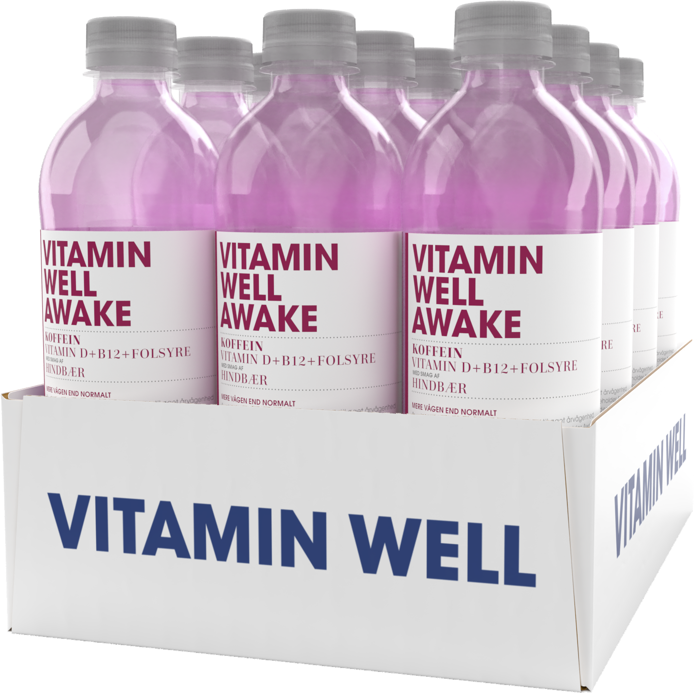 Vitamin Well Awake (12x500ml) - Forfriskende vitaminvand med koffein & B-vitaminer