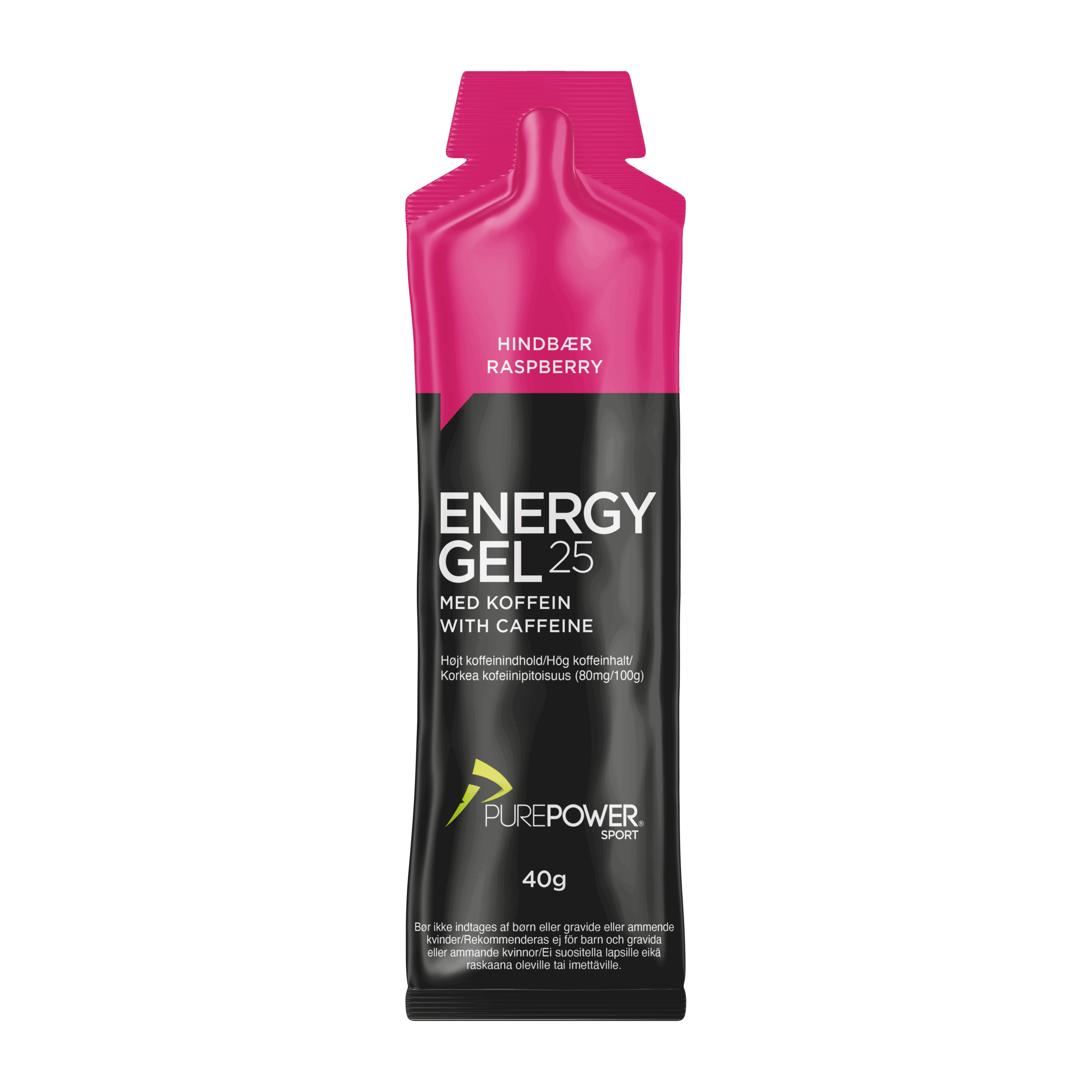 Energy Gel Koffein Hindbær 40 g