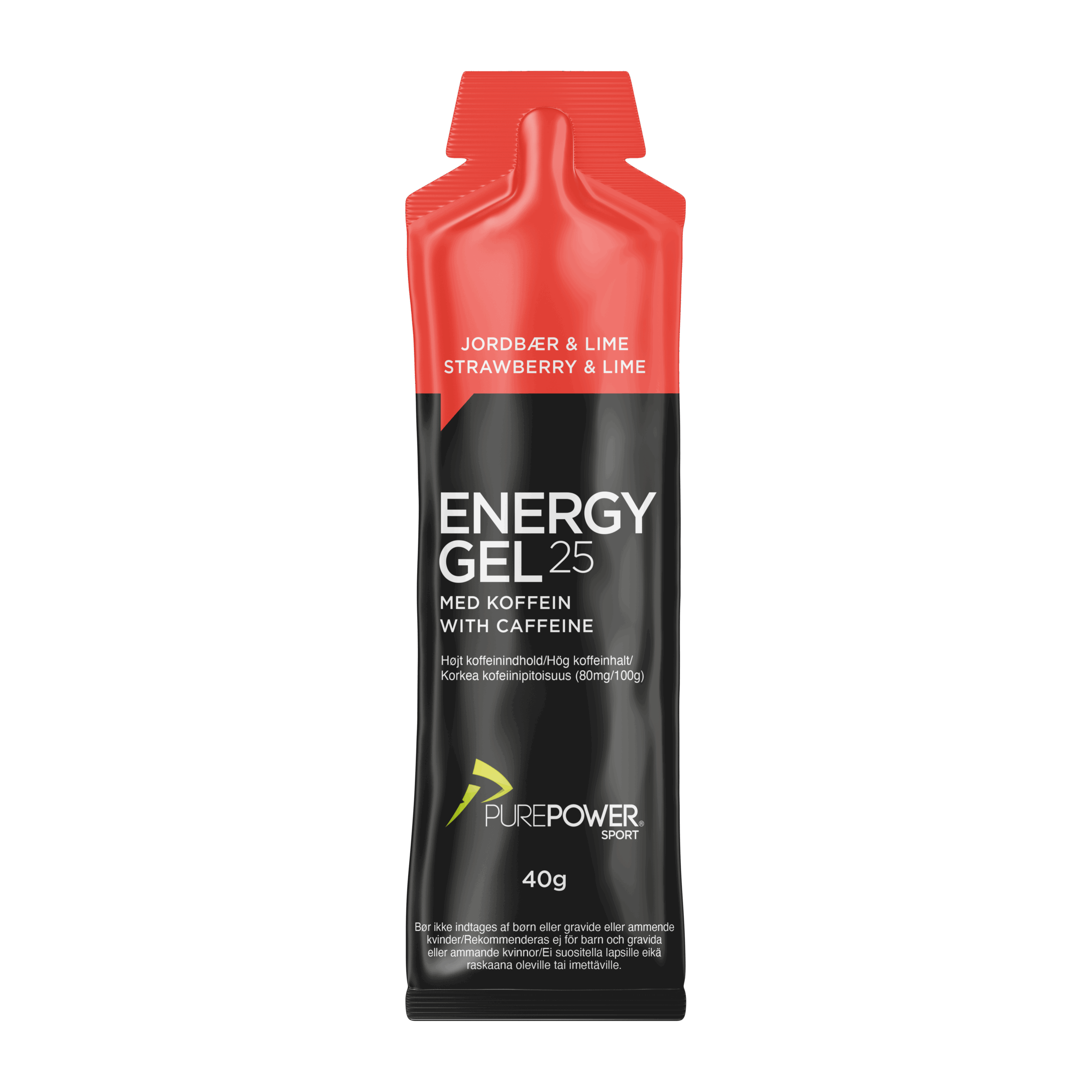 Energy Gel Koffein Jordbær/Lime 40 g