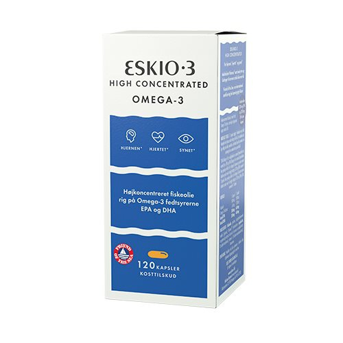 Midsona Eskio-3 High Concentrated omega-3 120 kapsler DATOVARE 08/2025
