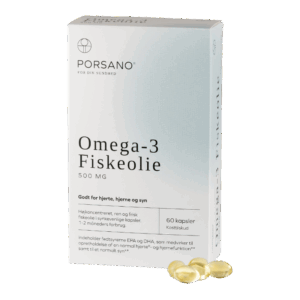 Porsano Omega-3 Fiskeolie (60 kaps)