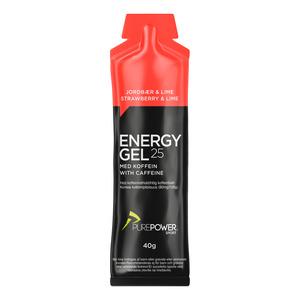 Purepower Energy Gel Jordbær/Lime Koffein - 40 g.