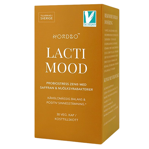 Nordbo LactiMood Mælkesyrebakterier & Safran (30 kaps)