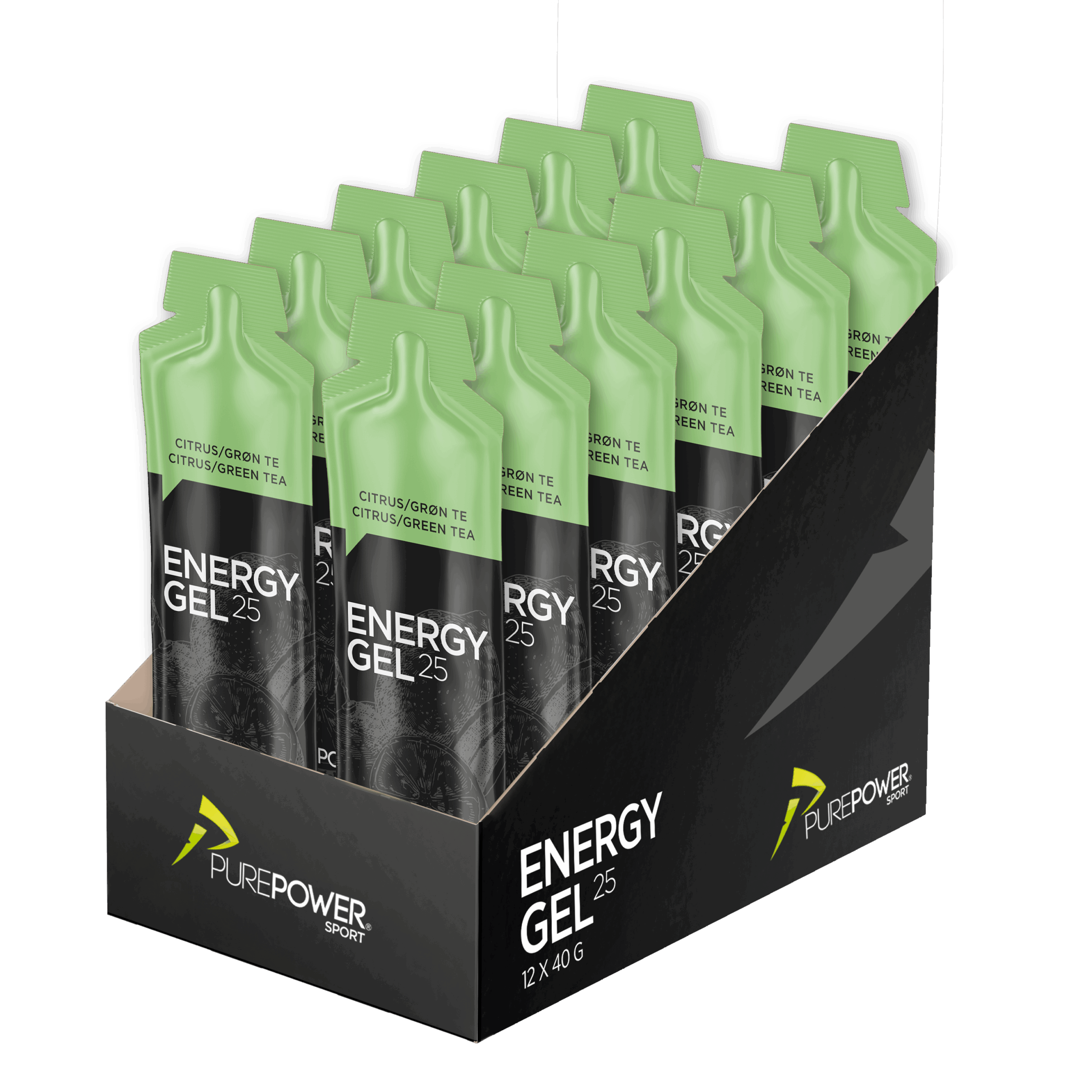 Energy Gel Citrus-/Grøn Te 12 x 40 g